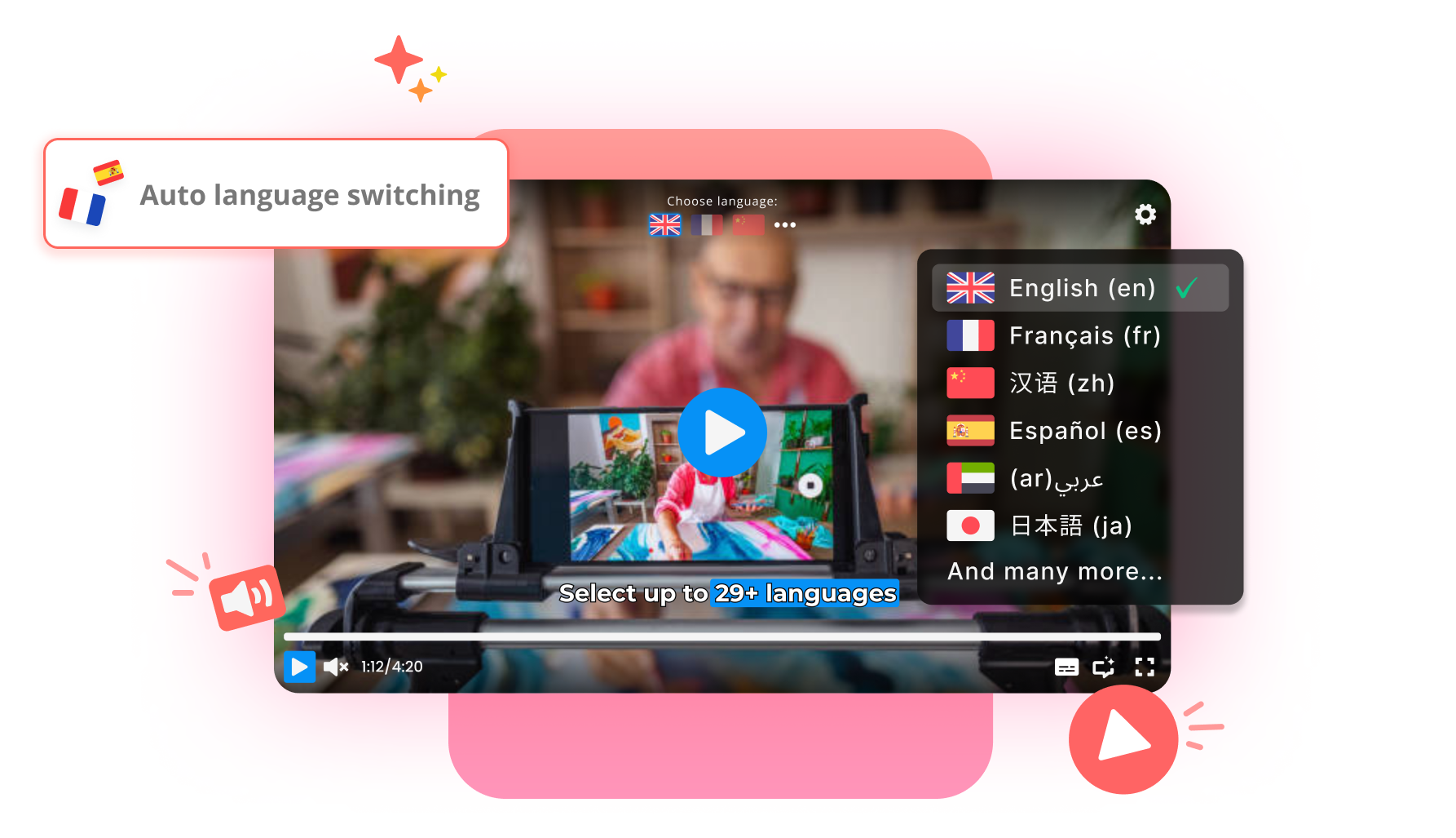 Automated video language switching
