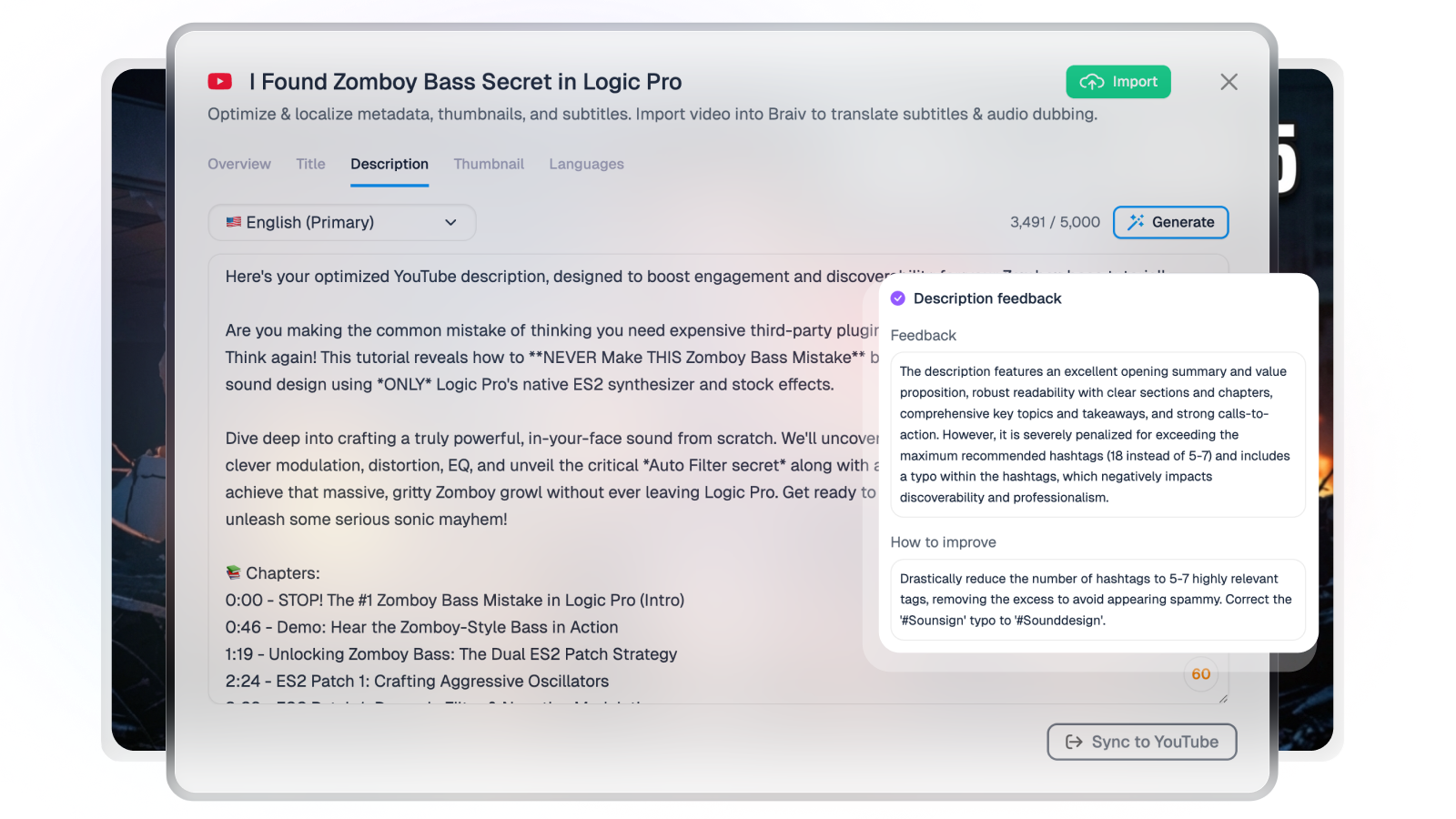 YouTube Title & Description Generator