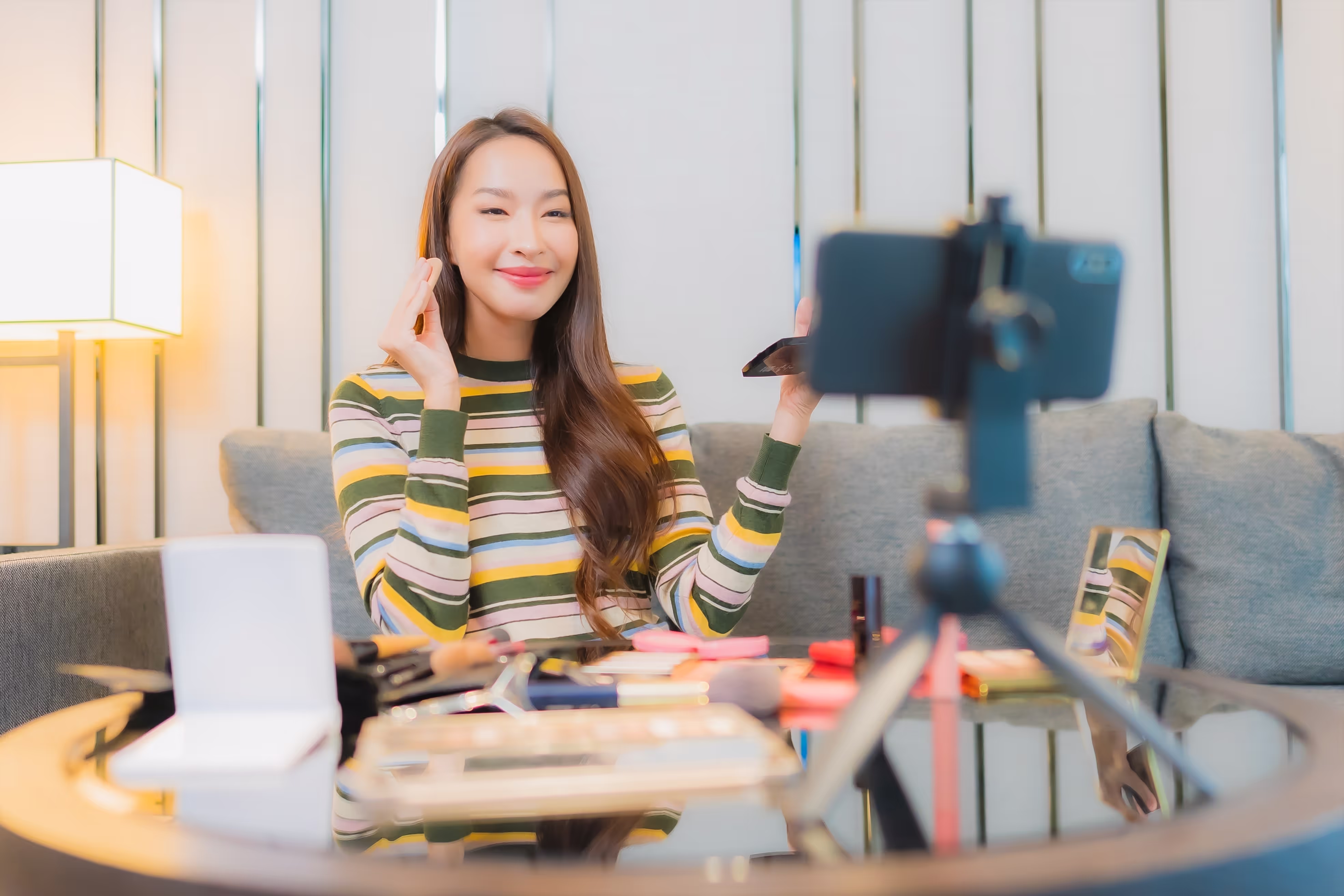 Creator recording content for a global audience