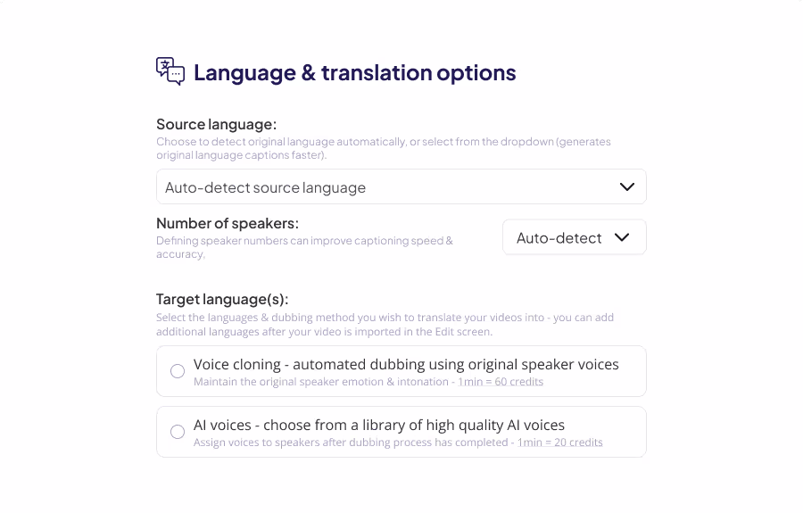 Set language and translation preferences
